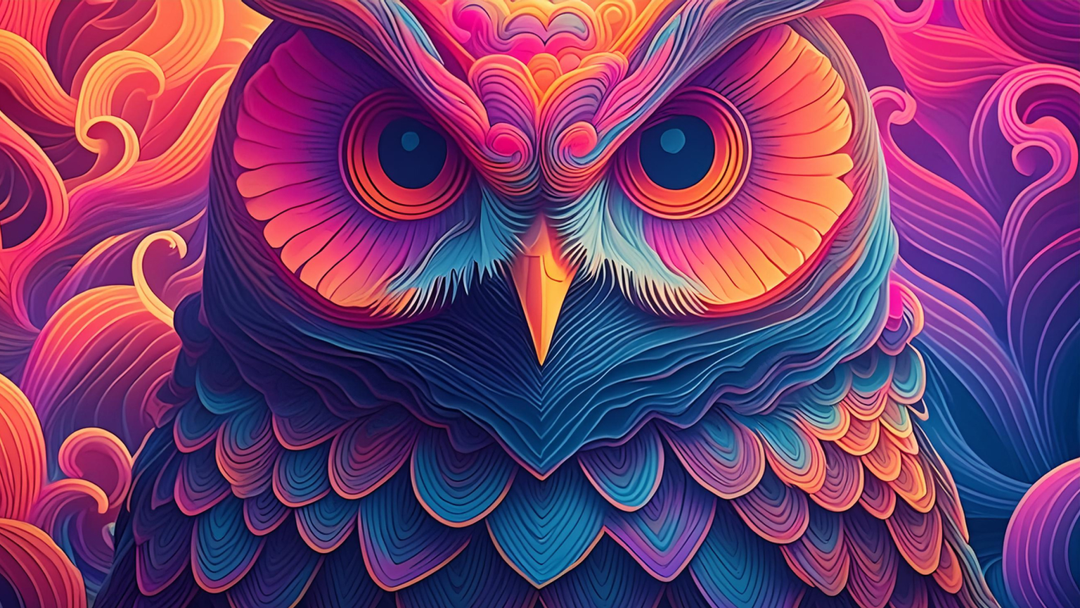 AI-rendered owl graphic